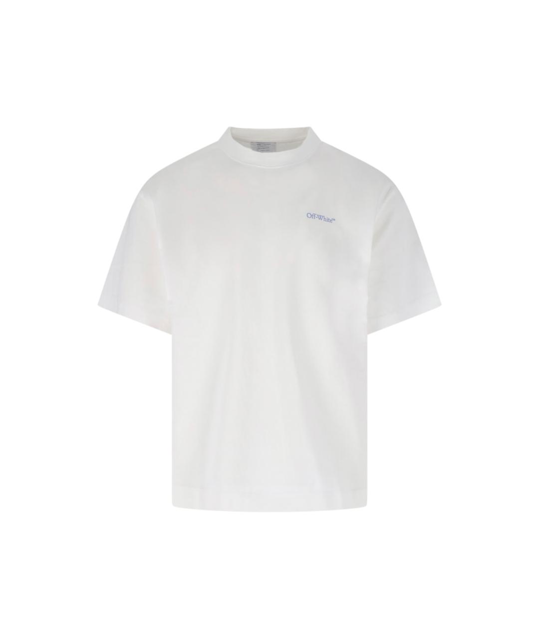 OFF-WHITE Белая хлопковая футболка, фото 1