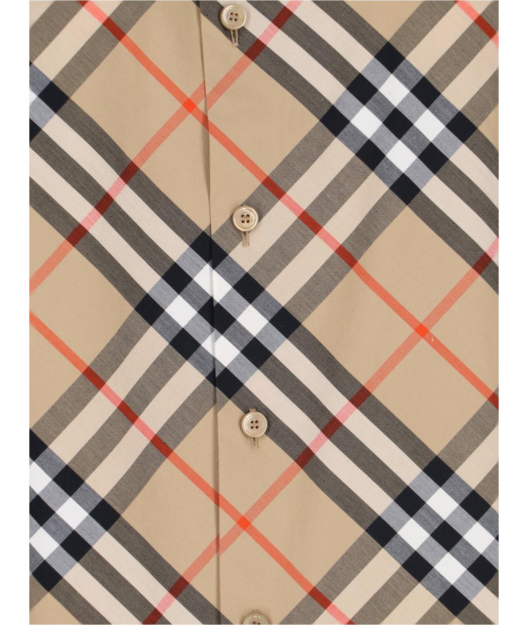 BURBERRY Бежевая хлопковая рубашка, фото 5