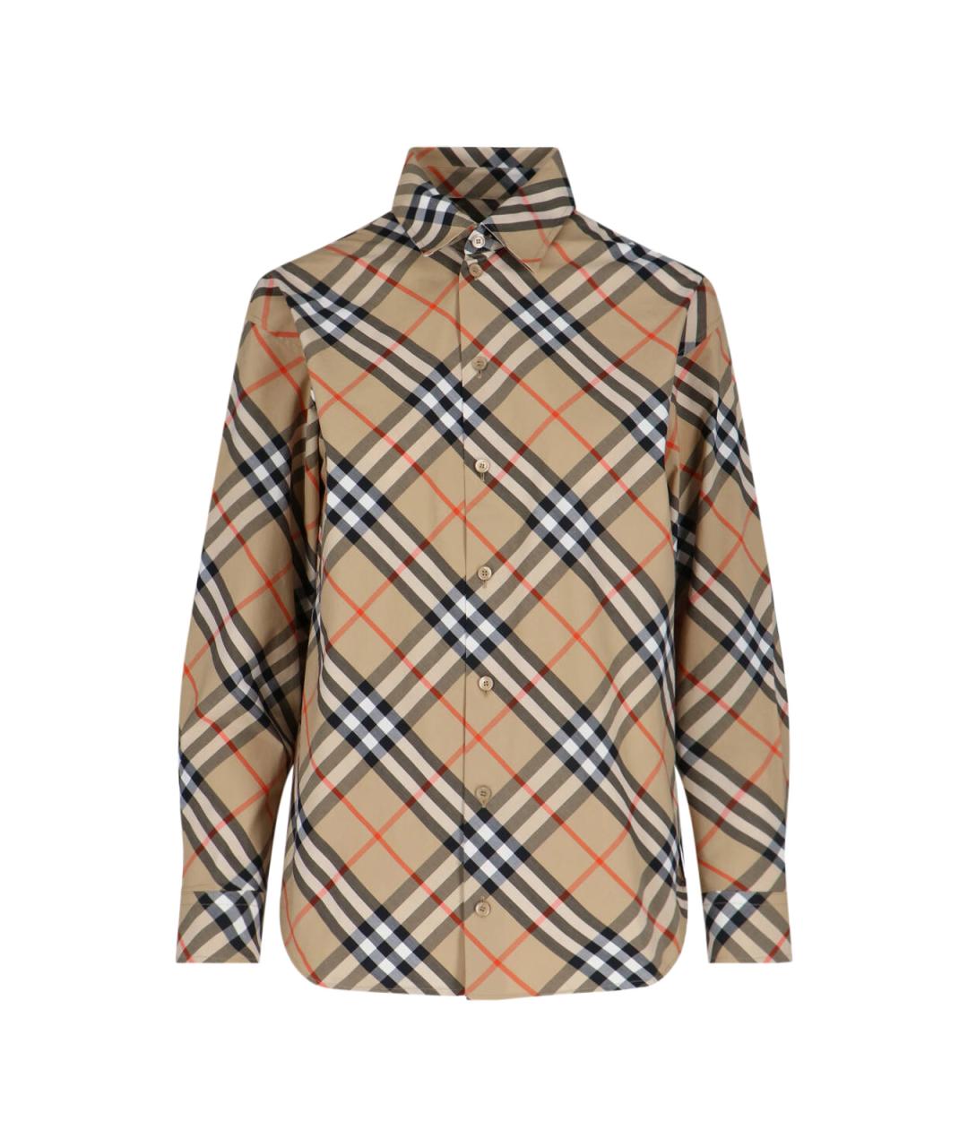 BURBERRY Бежевая хлопковая рубашка, фото 1
