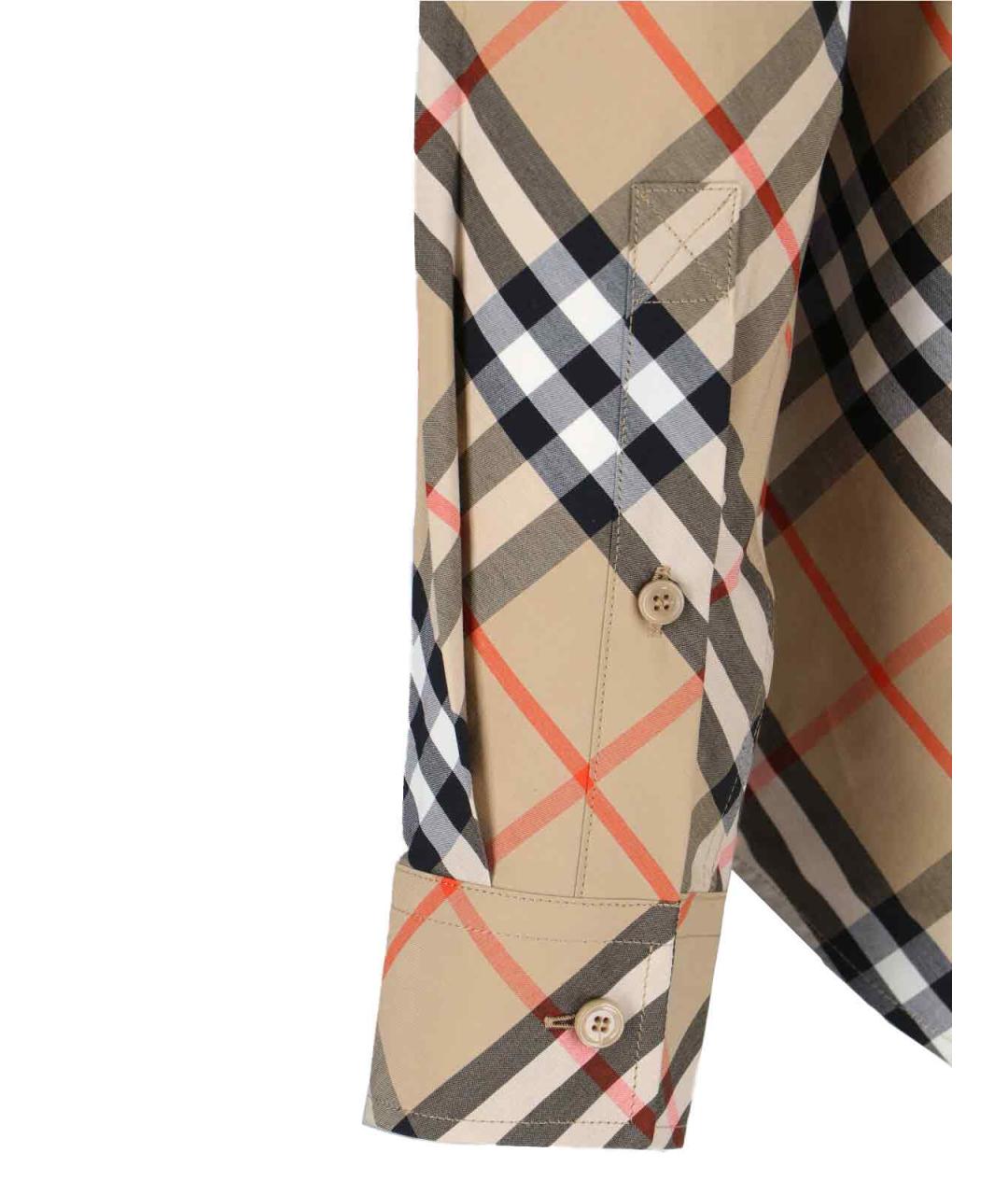 BURBERRY Бежевая хлопковая рубашка, фото 3