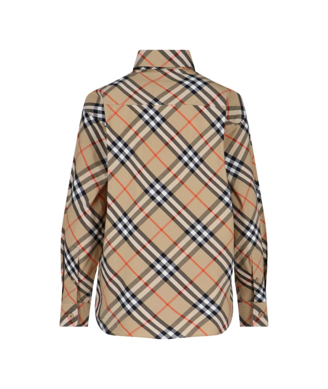 BURBERRY Бежевая хлопковая рубашка, фото 2