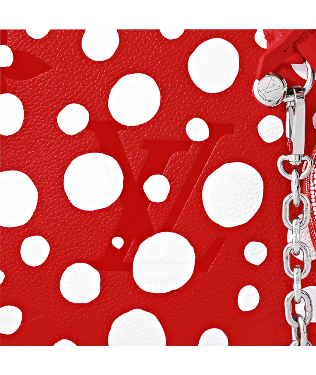 LOUIS VUITTON Красная кожаная сумка через плечо, фото 6