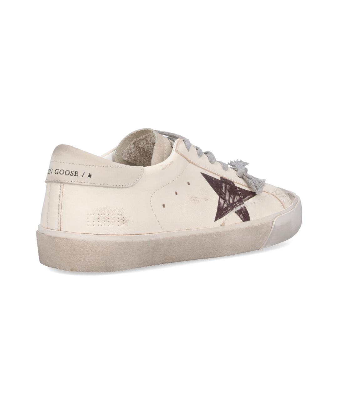 GOLDEN GOOSE DELUXE BRAND Белые синтетические низкие кроссовки / кеды, фото 4