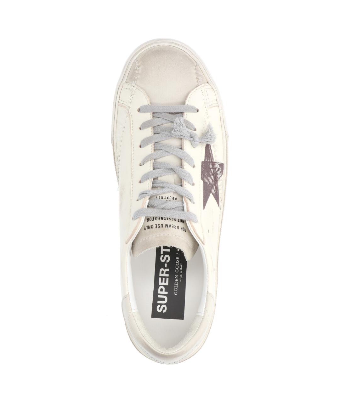 GOLDEN GOOSE DELUXE BRAND Белые синтетические низкие кроссовки / кеды, фото 5