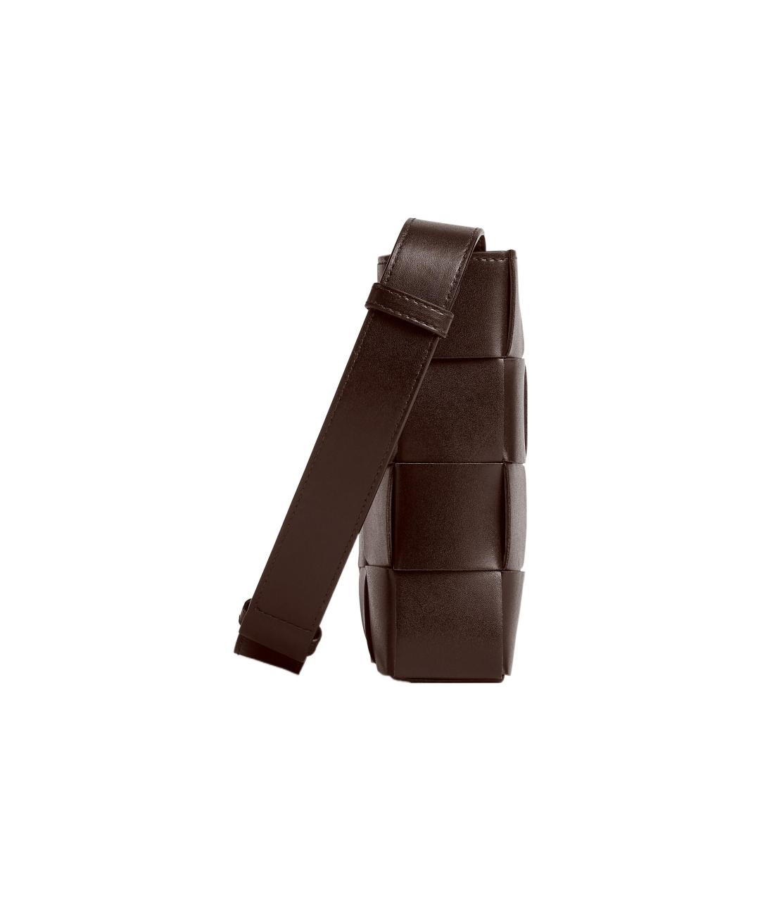 BOTTEGA VENETA Коричневая кожаная сумка через плечо, фото 2