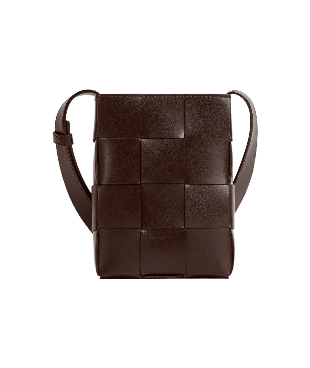 BOTTEGA VENETA Коричневая кожаная сумка через плечо, фото 1