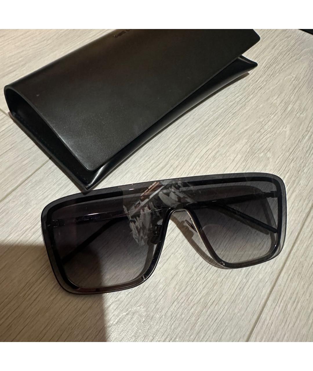 SAINT LAURENT Серые металлические солнцезащитные очки, фото 3