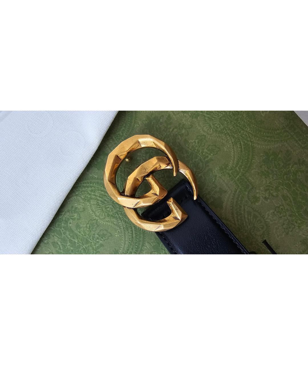 GUCCI Черный кожаный ремень, фото 2