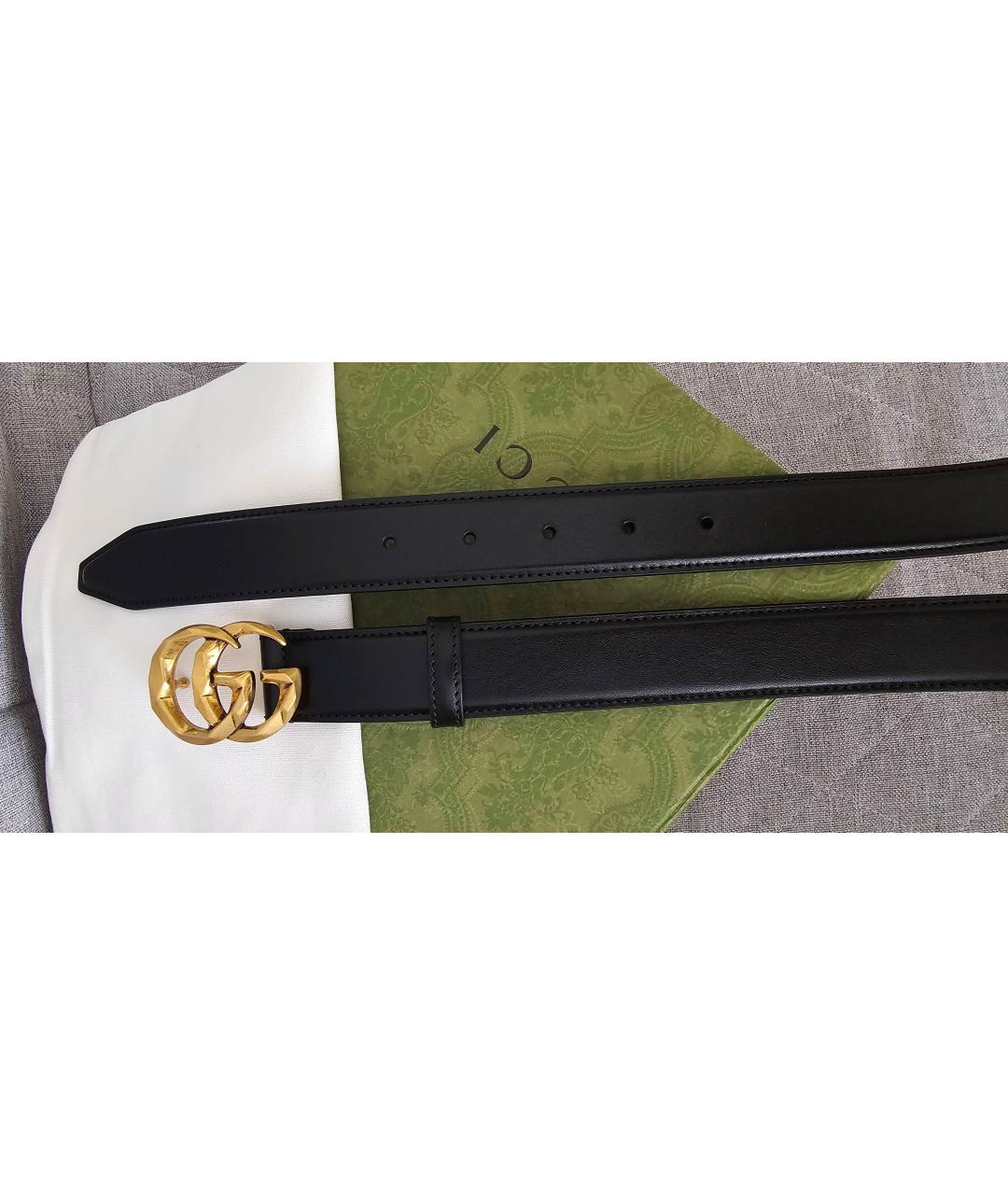 GUCCI Черный кожаный ремень, фото 8