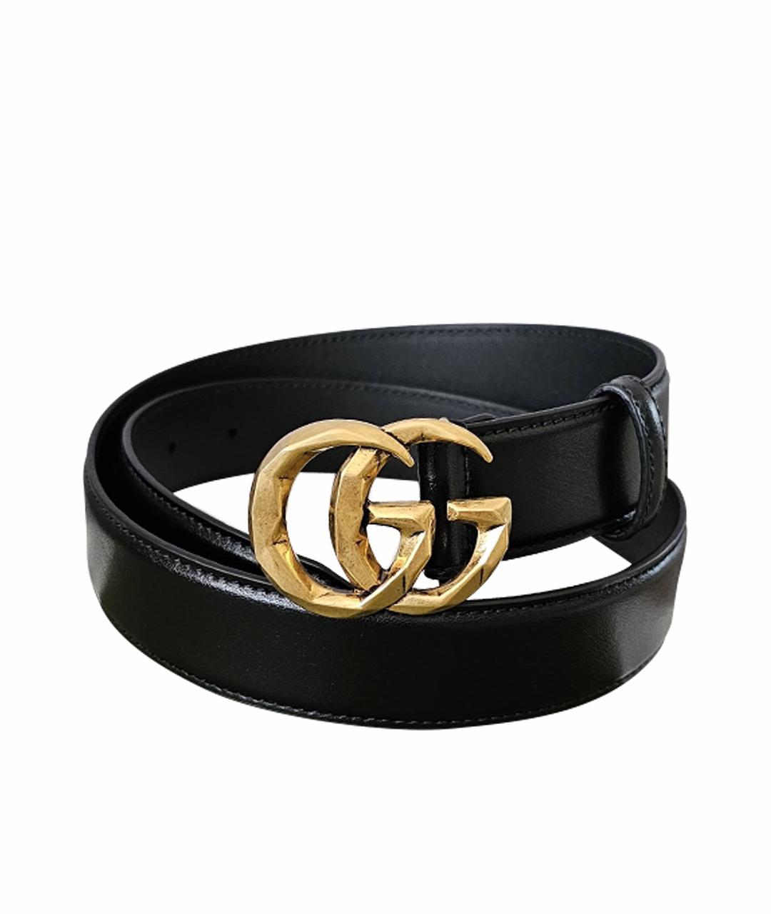 GUCCI Черный кожаный ремень, фото 1