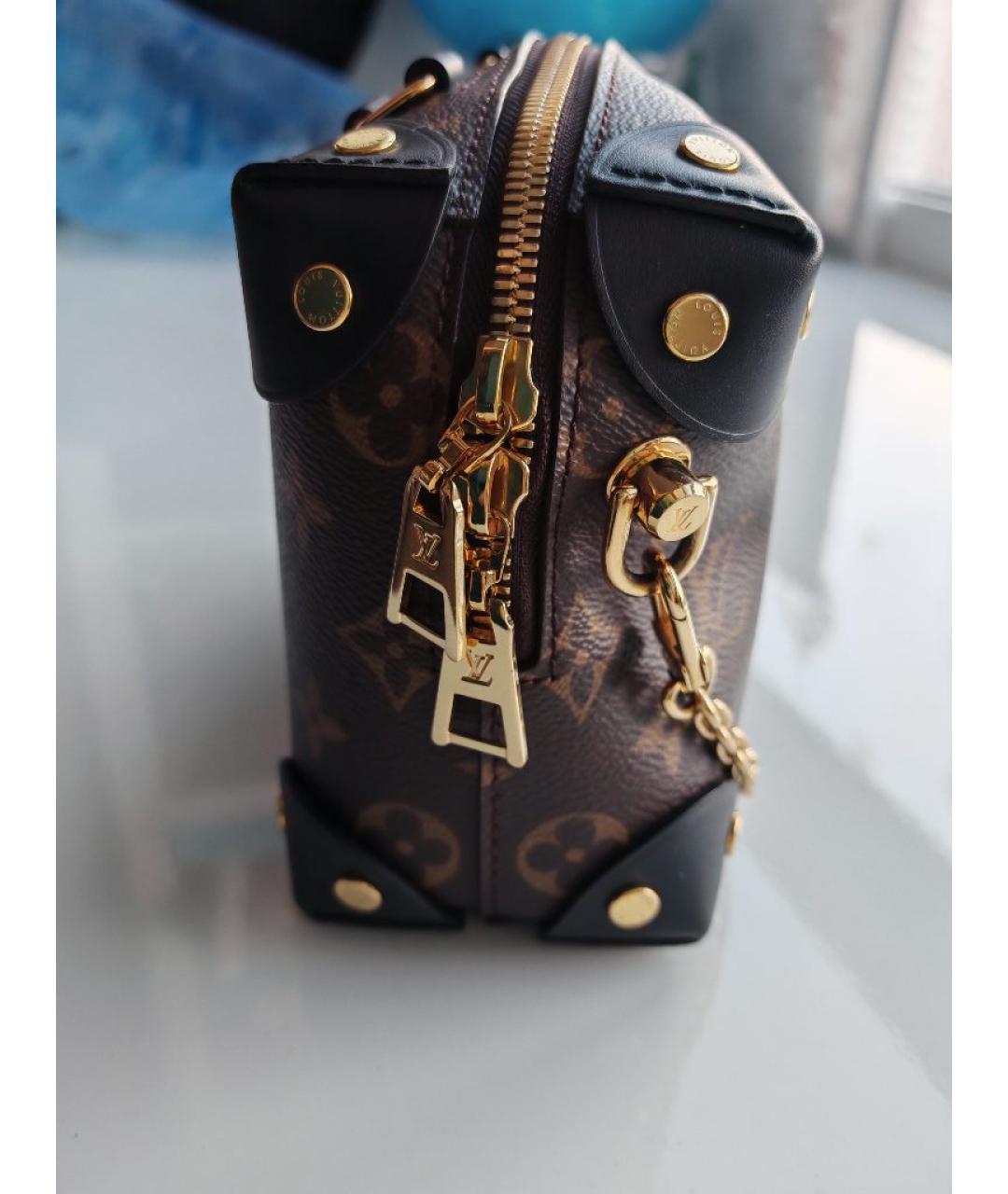 LOUIS VUITTON Коричневая кожаная сумка через плечо, фото 2