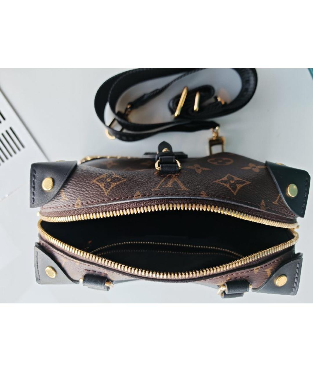 LOUIS VUITTON Коричневая кожаная сумка через плечо, фото 4