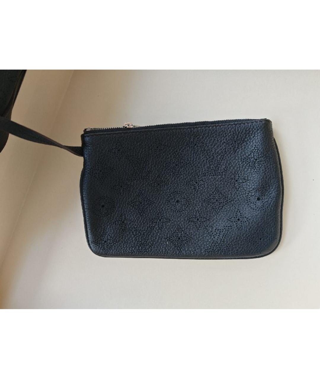 LOUIS VUITTON Черная кожаная сумка через плечо, фото 5