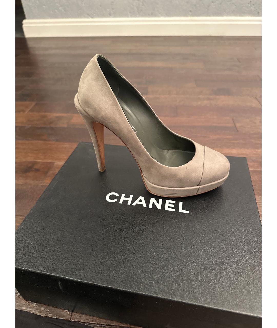 CHANEL Хаки туфли, фото 4