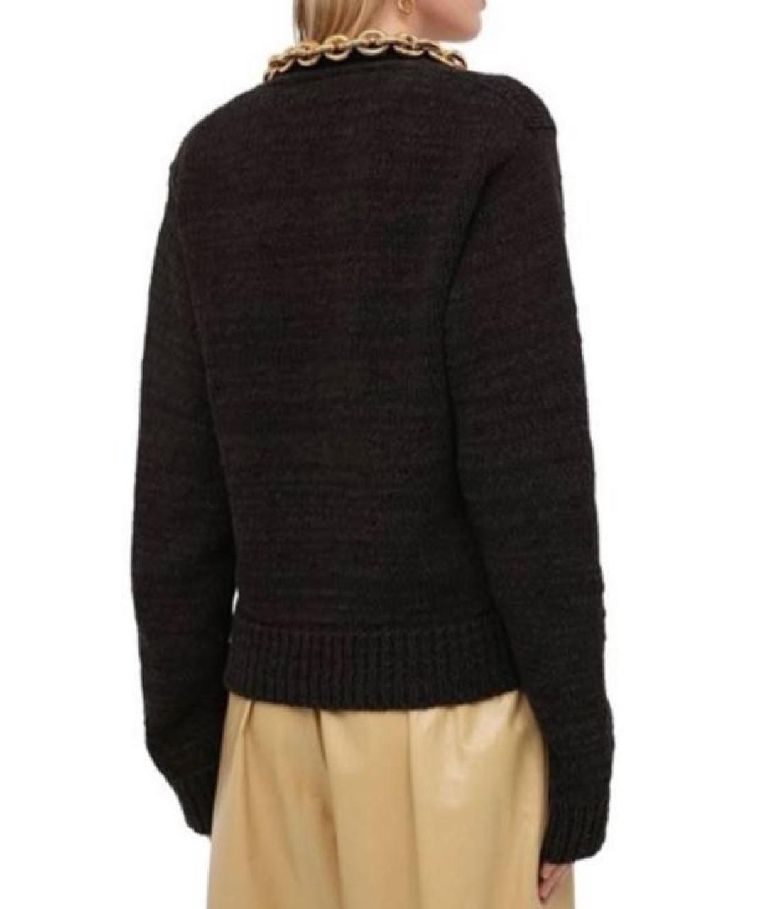 BOTTEGA VENETA Коричневый хлопковый джемпер / свитер, фото 2