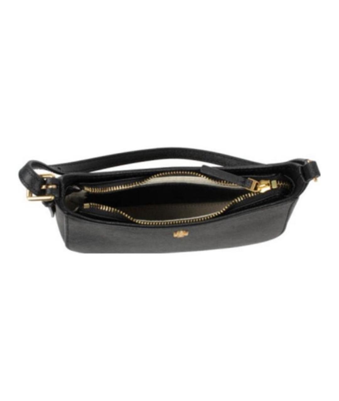TORY BURCH Черная кожаная сумка с короткими ручками, фото 4