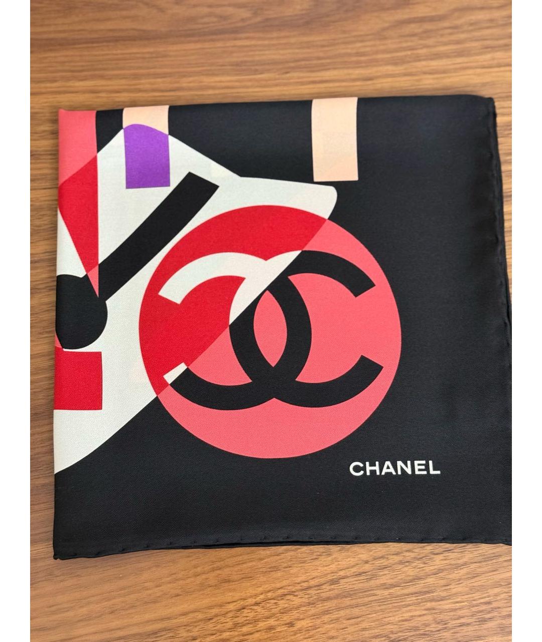 CHANEL Мульти шелковый шарф, фото 5
