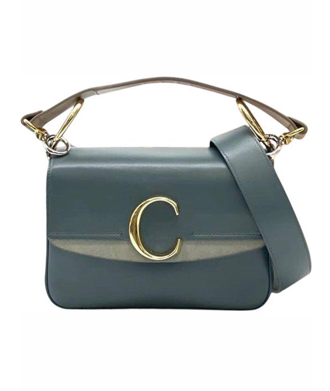 CHLOE Бирюзовая кожаная сумка через плечо, фото 1