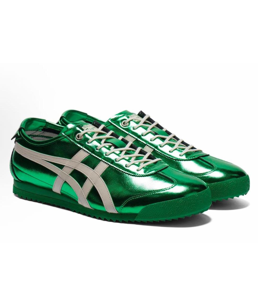 ONITSUKA TIGER Зеленые кожаные кроссовки, фото 2