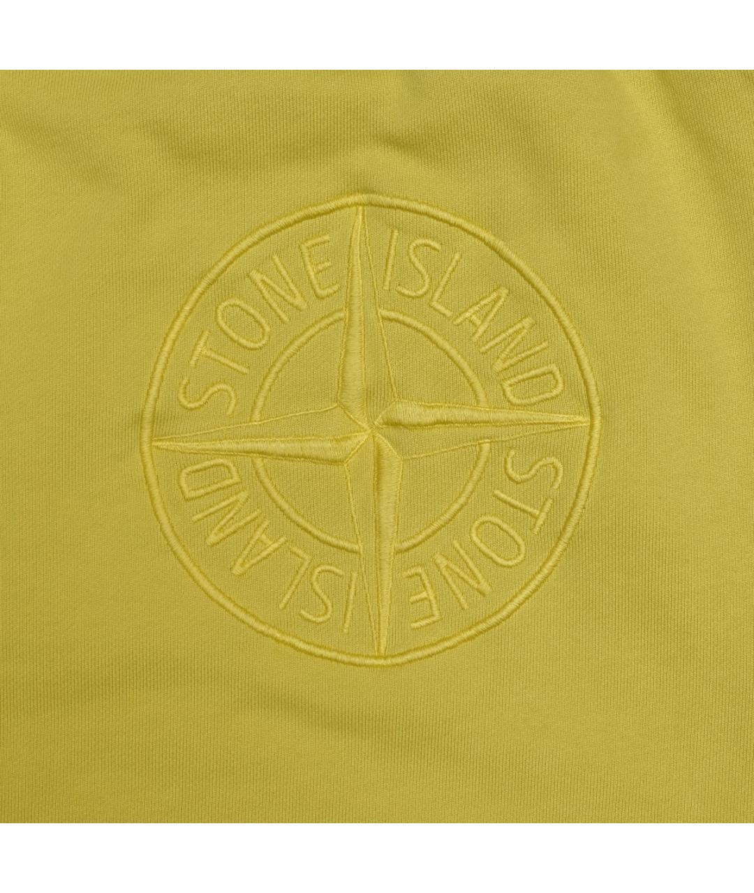 STONE ISLAND Желтые хлопковые повседневные брюки, фото 5