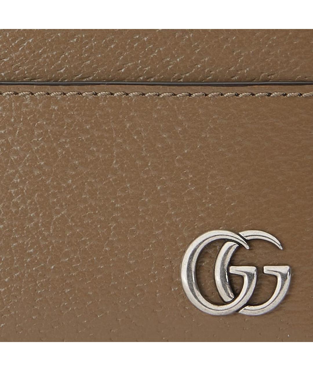 GUCCI Бежевый кожаный кардхолдер, фото 5