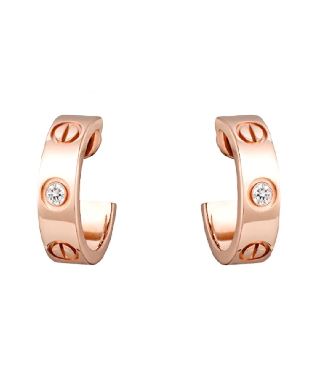 CARTIER Золотые серьги из розового золота, фото 1