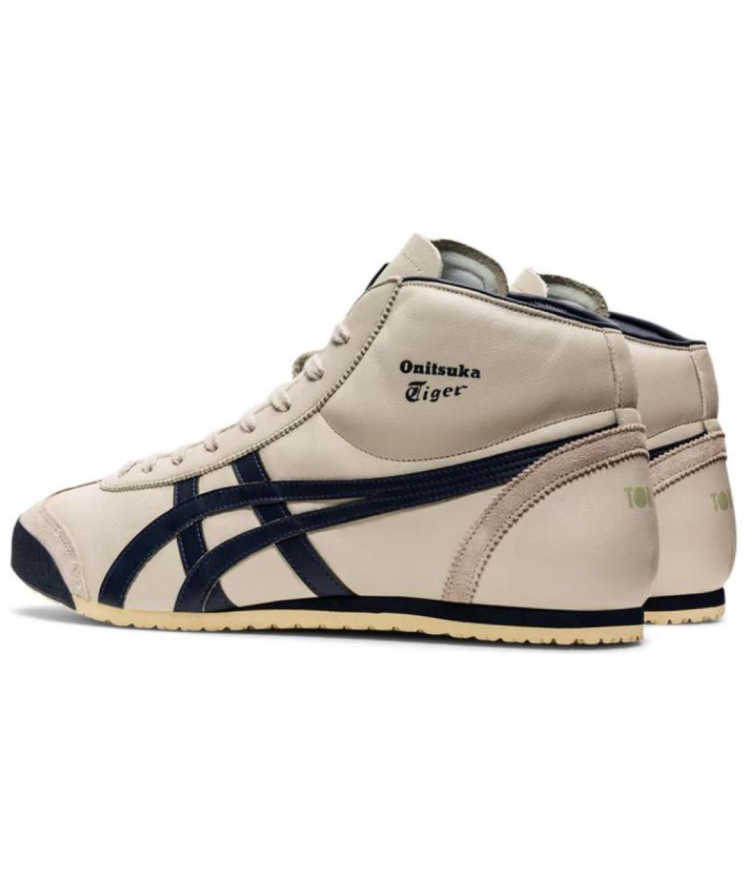 ONITSUKA TIGER Бежевые кожаные кроссовки, фото 6