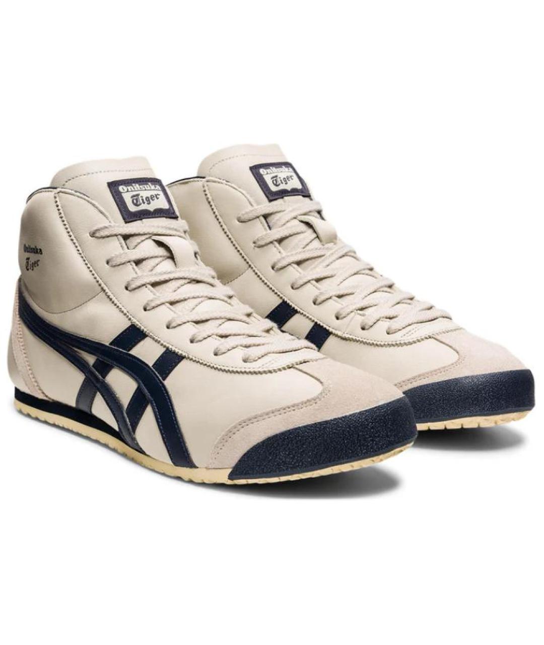 ONITSUKA TIGER Бежевые кожаные кроссовки, фото 4