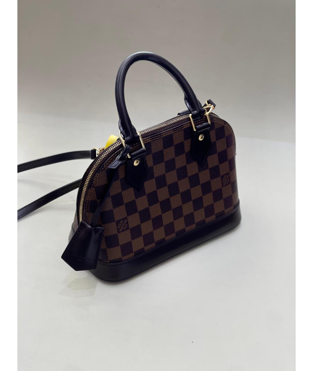 LOUIS VUITTON Коричневая кожаная сумка через плечо, фото 2