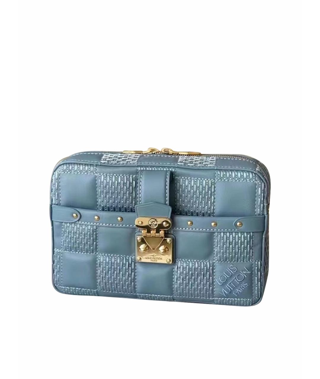 LOUIS VUITTON Голубая кожаная сумка через плечо, фото 1