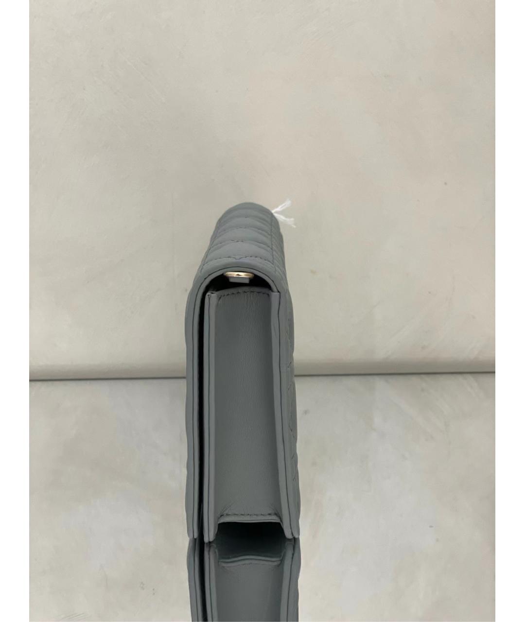 CHRISTIAN DIOR Голубая кожаная сумка через плечо, фото 5