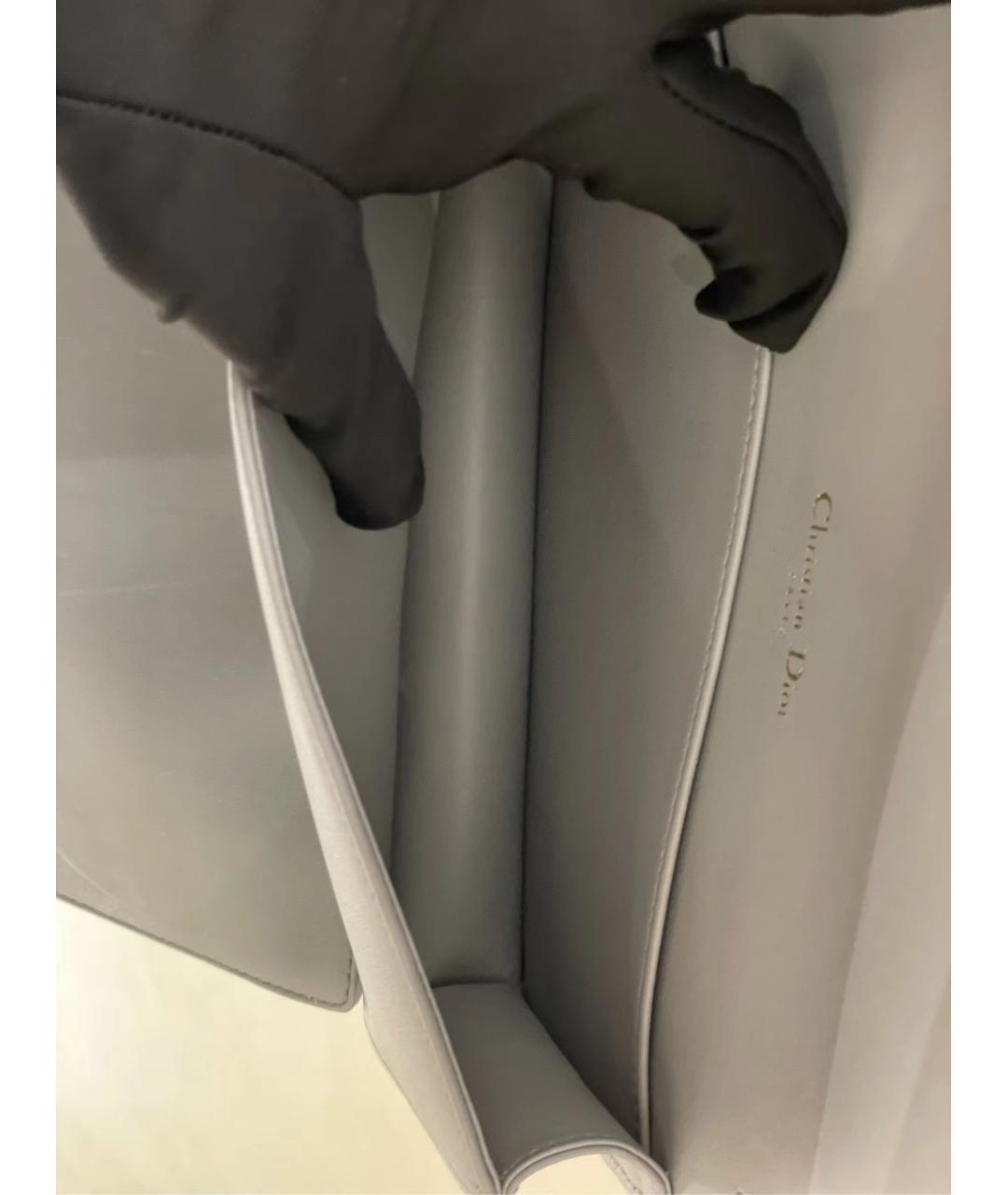 CHRISTIAN DIOR Голубая кожаная сумка через плечо, фото 6