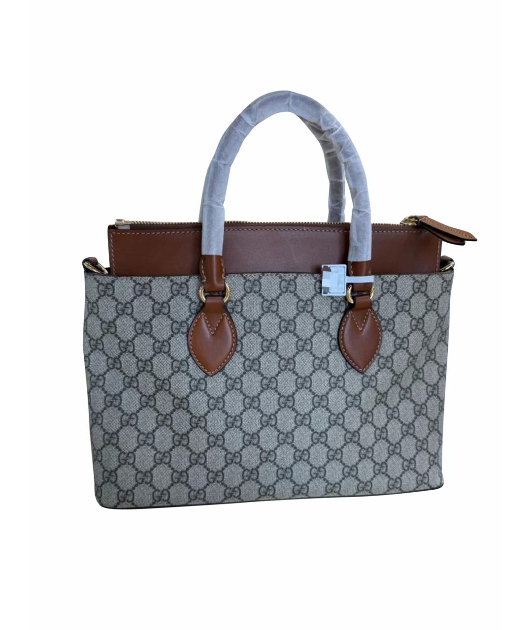 GUCCI Серая сумка с короткими ручками, фото 1