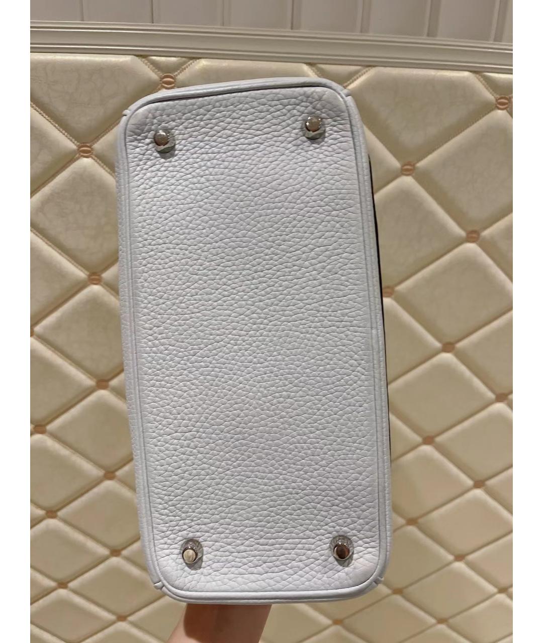 CHRISTIAN DIOR Белая кожаная сумка через плечо, фото 6