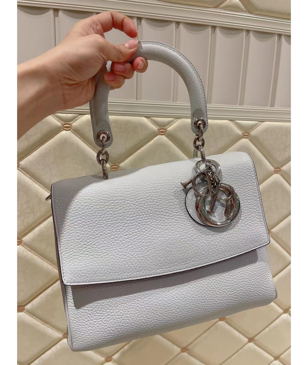 CHRISTIAN DIOR Белая кожаная сумка через плечо, фото 9