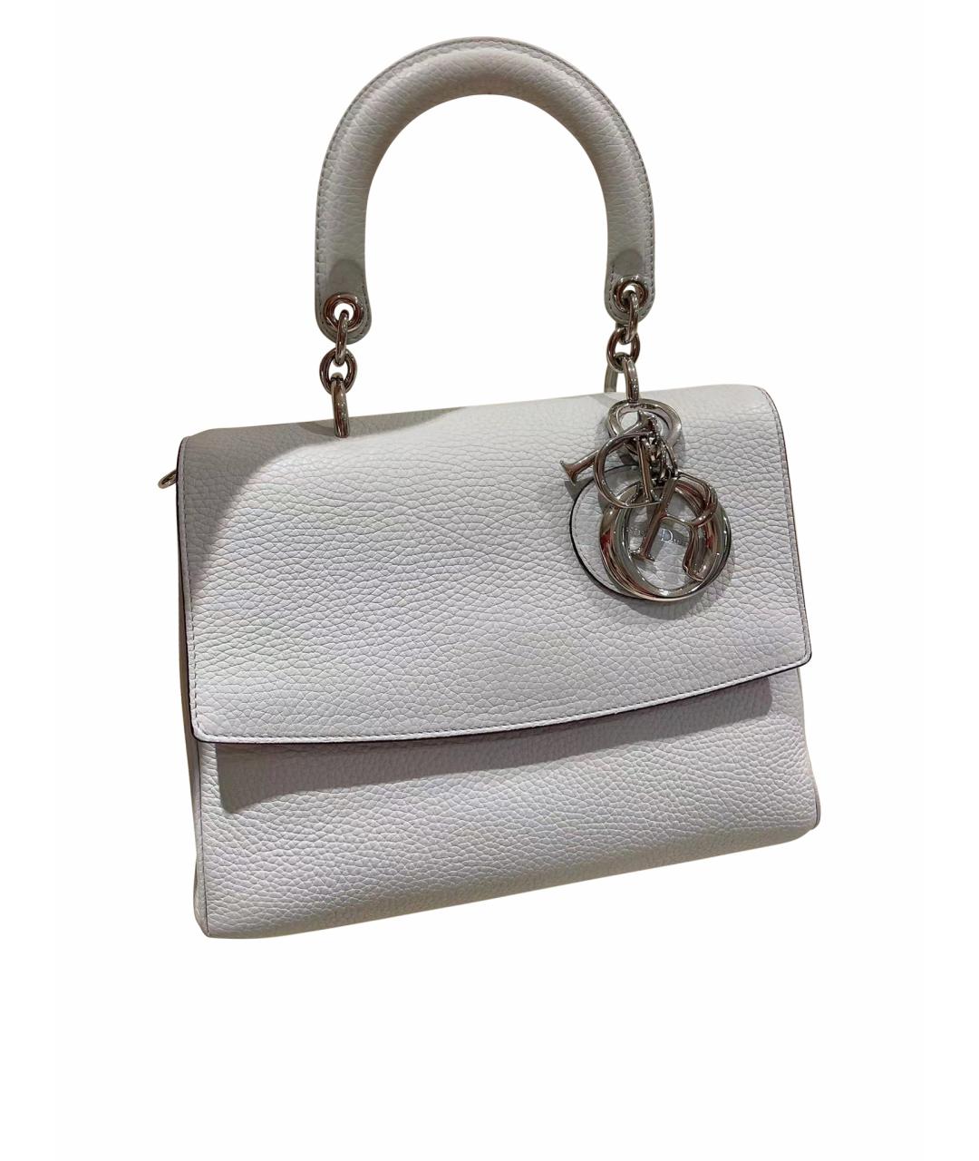 CHRISTIAN DIOR Белая кожаная сумка через плечо, фото 1