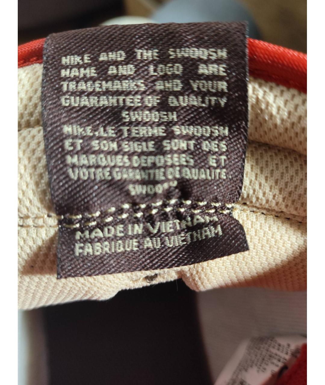 NIKE Бежевые кожаные высокие кроссовки / кеды, фото 5