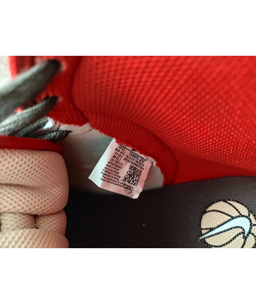 NIKE Бежевые кожаные высокие кроссовки / кеды, фото 6