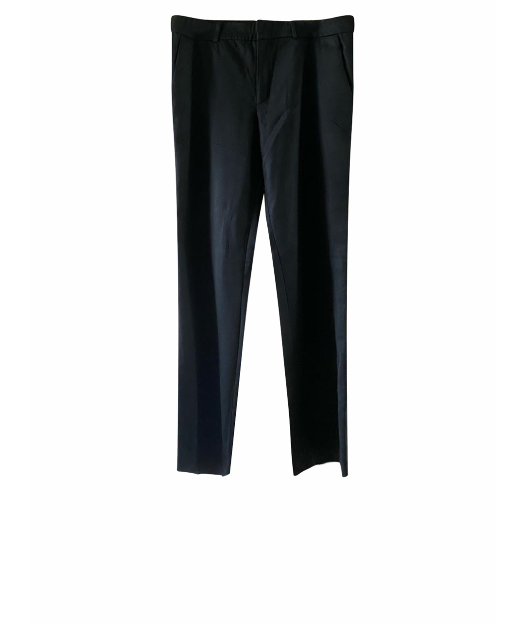 RALPH LAUREN Черные шелковые прямые брюки, фото 1