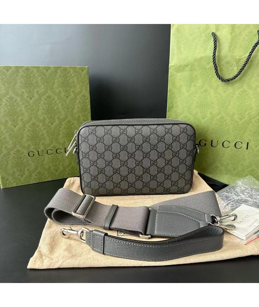 GUCCI Серая сумка через плечо, фото 2