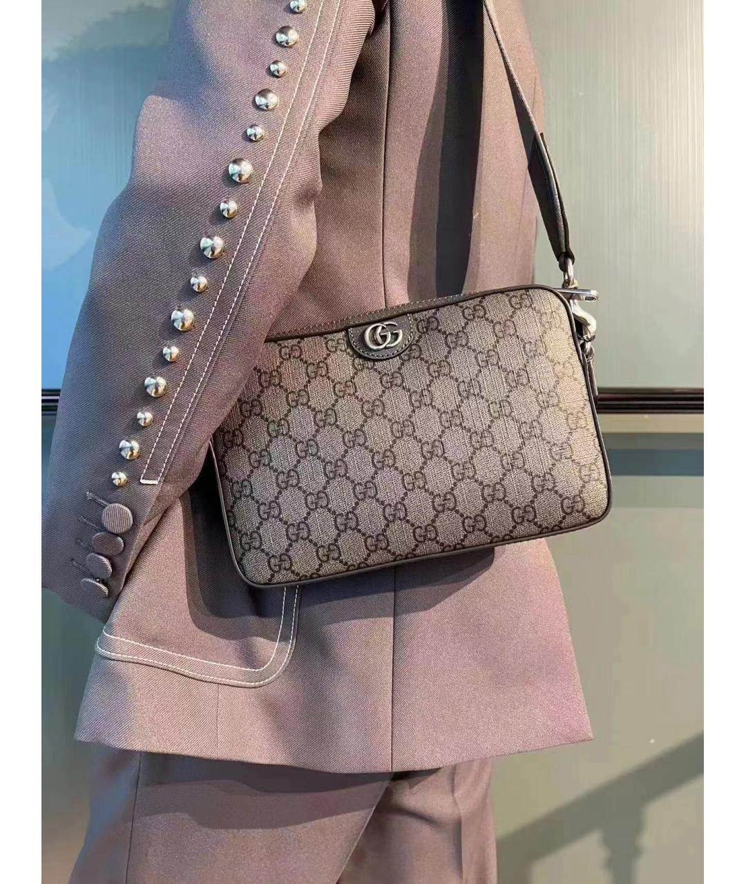 GUCCI Серая сумка через плечо, фото 8