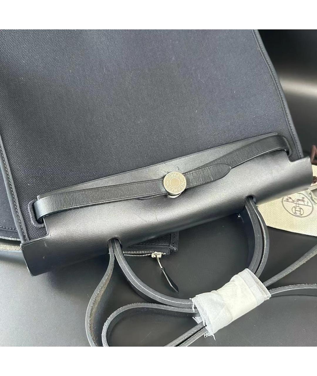 HERMES Черная сумка с короткими ручками, фото 5