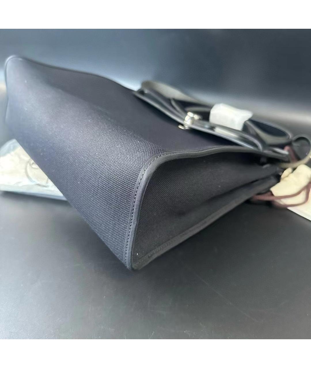 HERMES Черная сумка с короткими ручками, фото 3