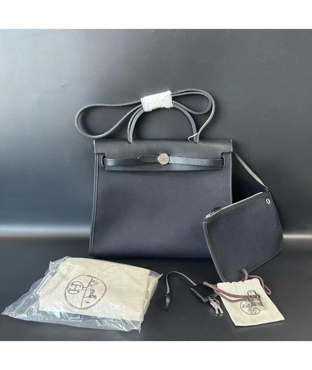 HERMES Черная сумка с короткими ручками, фото 9