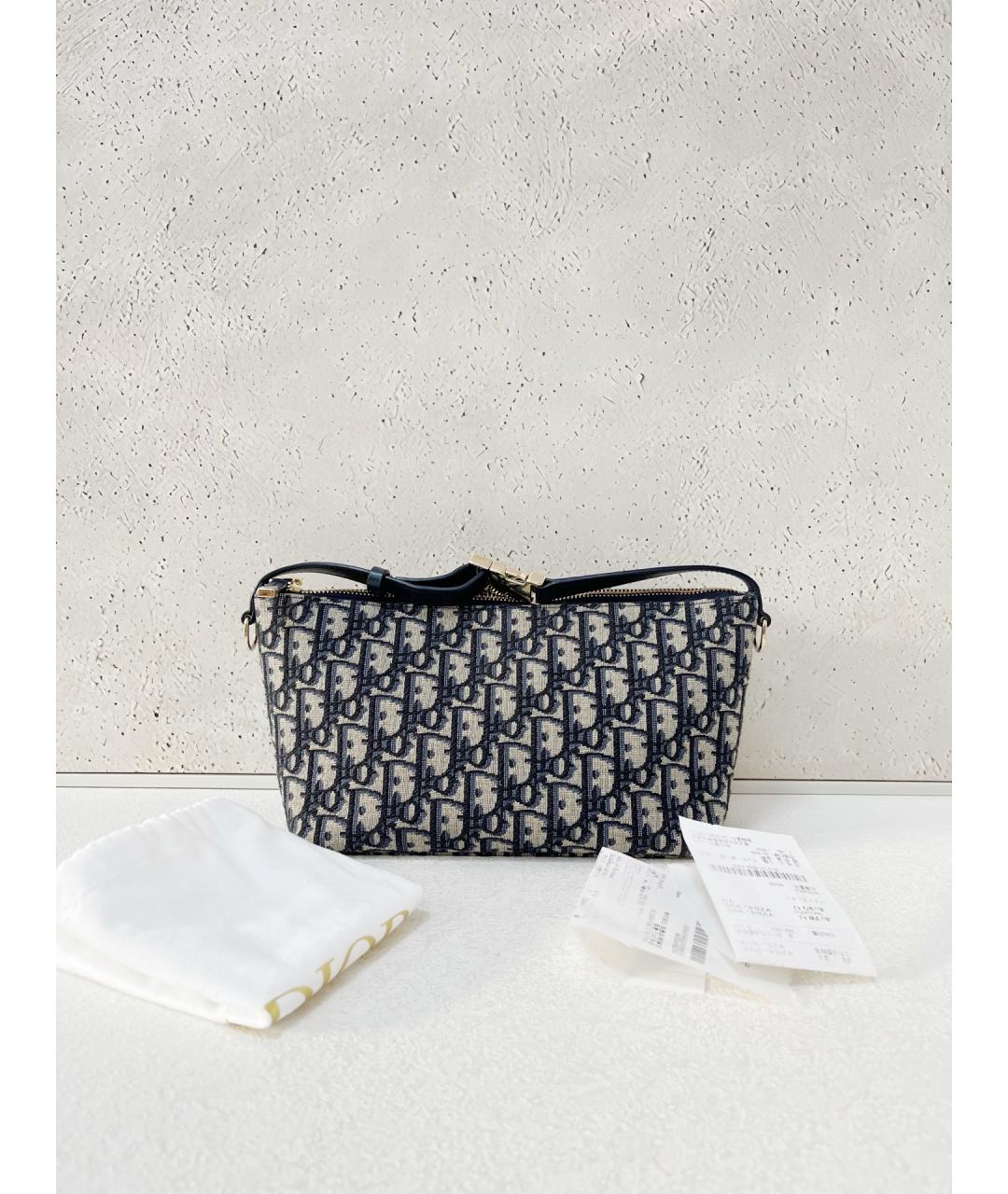 CHRISTIAN DIOR Голубая деним сумка через плечо, фото 7