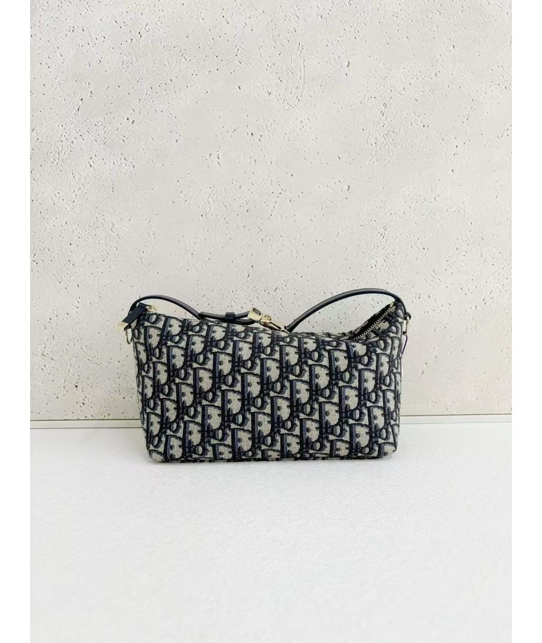 CHRISTIAN DIOR Голубая деним сумка через плечо, фото 2