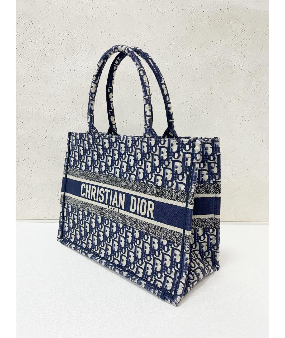 CHRISTIAN DIOR Голубая деним сумка тоут, фото 4