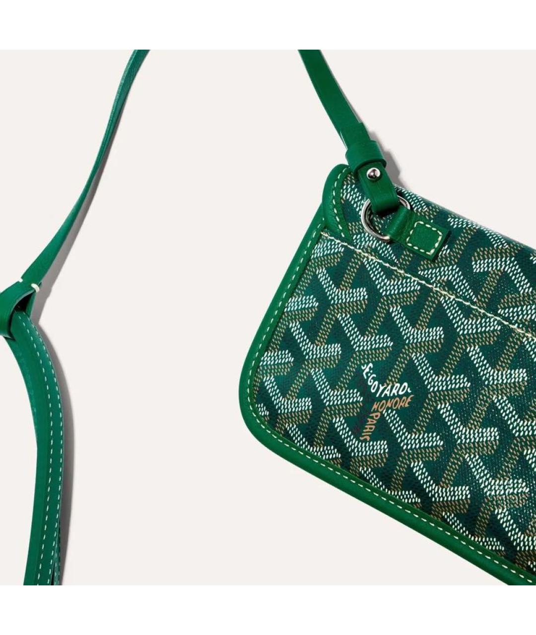 GOYARD Зеленая кожаная сумка тоут, фото 6