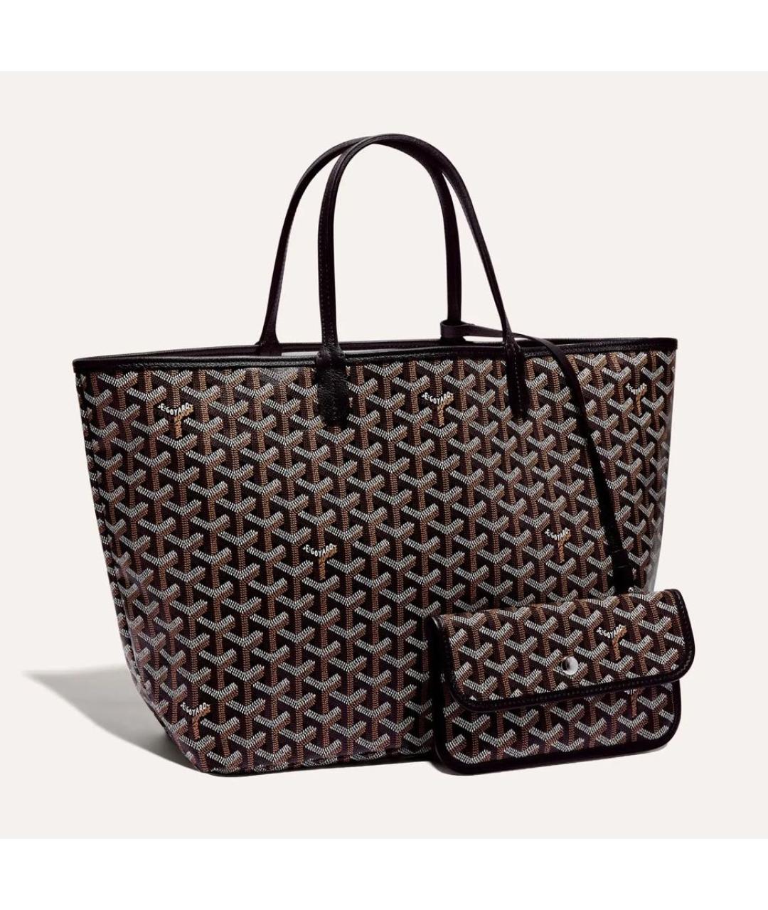 GOYARD Черная кожаная сумка тоут, фото 2