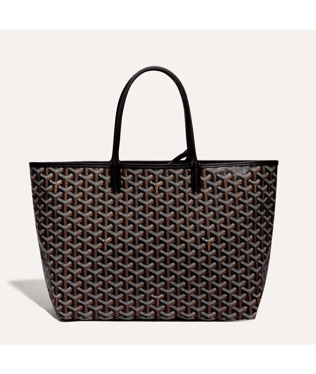 GOYARD Черная кожаная сумка тоут, фото 3